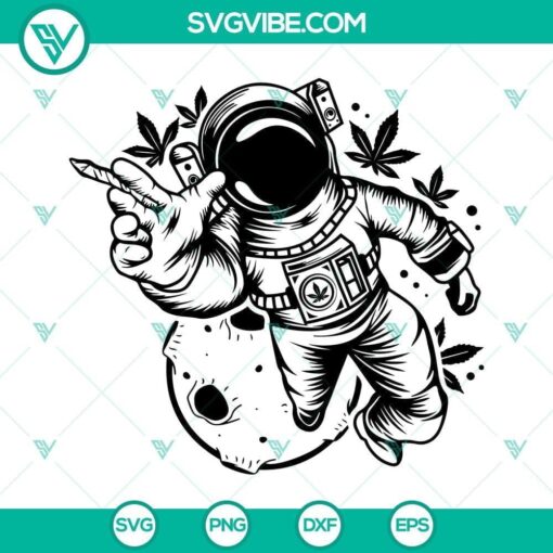 astronaut smoking weed in moon svg astronaut smoking weed svg smoking joint svg 420 svg astronaut cannabis svg 3 designs 1 mockup