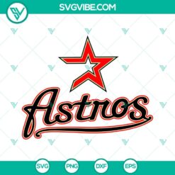 Baseball, Sports, SVG Files, Astros Black And Red Logo SVG Files, Houston 2