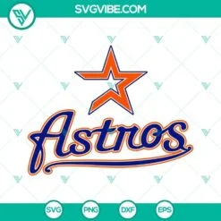 Sports, SVG Files, Astros Star Logo SVG Files, Astros Orange & Navy SVG 2