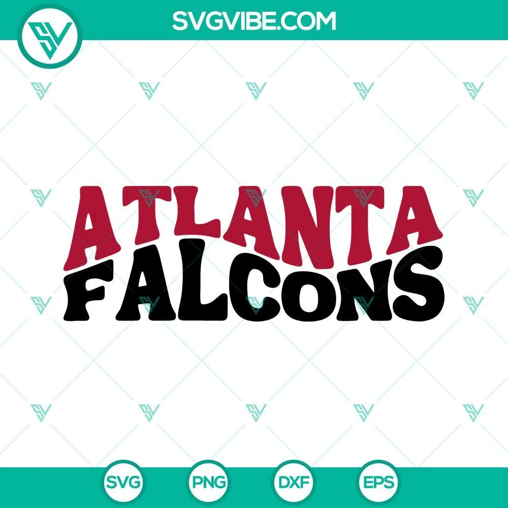 Football, Sports, SVG Files, Atlanta Falcons Football SVG Images PNG DXF EPS 1