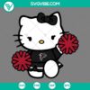 Atlanta Falcons themed Hello Kitty cheerleader SVG image for crafting projects. PNG, DXF, EPS cut files included.