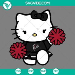 Cartoons, Sports, SVG Files, Seattle Seahawks Hello Kitty Cheerleader SVG Image 4