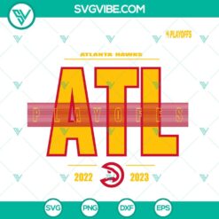 Basketball, Sports, SVG Files, Atlanta Hawks Playoffs 2023 SVG Images, 2023 NBA 12