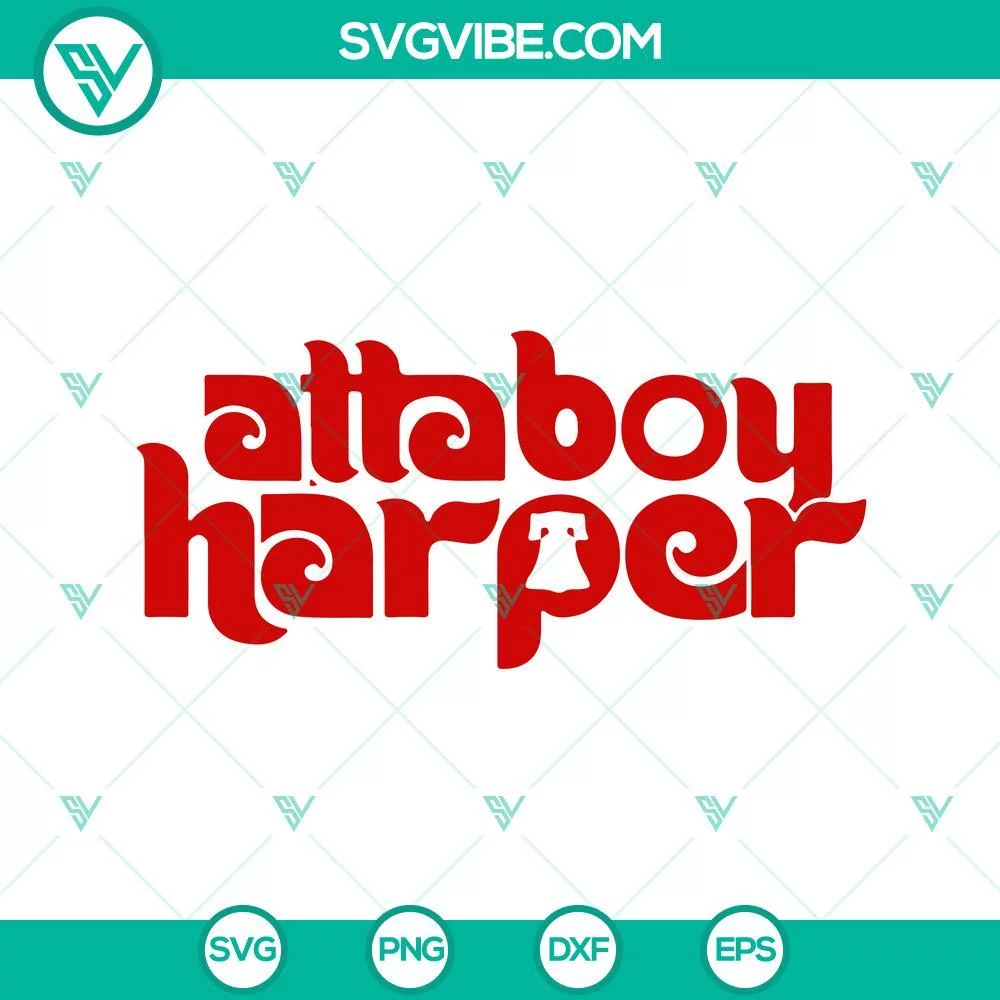 Baseball, Sports, SVG Files, Atta Boy Harper SVG File Bundle, Bryce Harper SVG 4