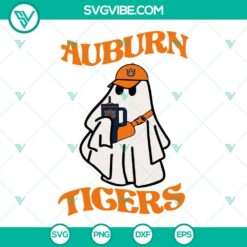 Halloween, Sports, SVG Files, Auburn Tigers Football Boo Jee Ghost SVG Image, 8