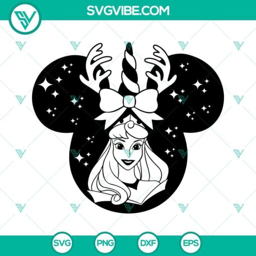 aurora christmas svg disney princess christmas svg mouse ear aurora svg 3 mockup