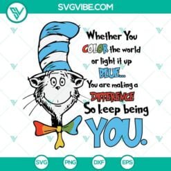 Autism, SVG Files, Autism Dr Seuss Svg, Autism Cat In The Hat Svg, Autism 2