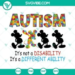 Autism, Disney, SVG Files, Donald Duck Autism Awareness Heart SVG Download, 4