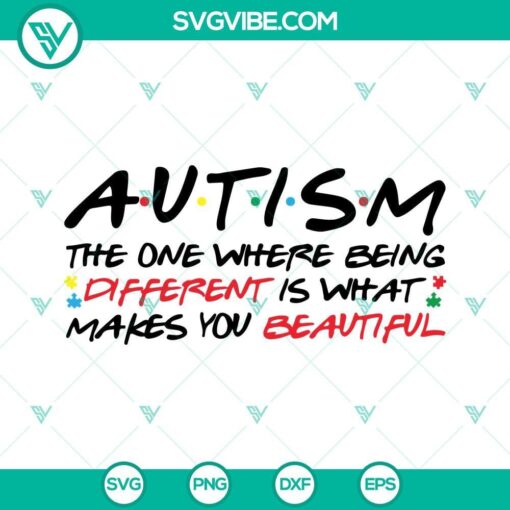 autism quotes svg autism svg autism the one where being different is what makes you beautiful svg 2 mockup