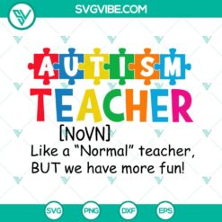 Autism, SVG Files, Autism Teacher SVG Image, Ausome Teacher SVG Images, Puzzle 17