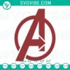 Avengers logo embroidery designs for Marvel Comics superhero files, red, blue, and white colors, superhero emblem.