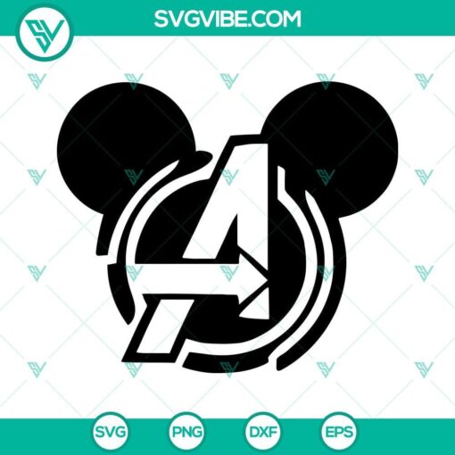 avengers mickey head svg png dxf eps cut files 7 mockup