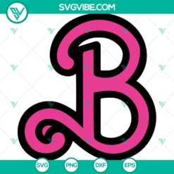 Movies, SVG Files, B Logo Barbie Movie SVG Download PNG DXF EPS Barbie  6