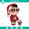 Baby Bad Bunny Christmas SVG with Baby Benito in Santa Hat, festive and adorable holiday design for crafting projects.