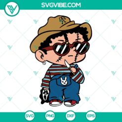 Halloween, Musics, SVG Files, Baby Bad Bunny Chucky SVG Download, Baby Benito 24