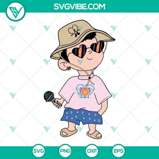 baby benito bad bunny with bucket hat svg un verano sin ti svg bad bunny svg 9 mockup