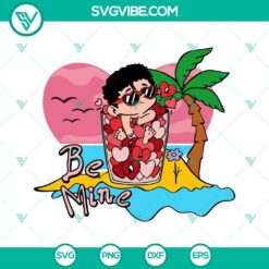 Musics, SVG Files, Valentine's Day, Baby Benito Be Mine In Heart Cup SVG Images 2