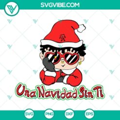 Baby Benito Christmas SVG featuring Bad Bunny design "Una Navidad" - festive and unique holiday digital download.