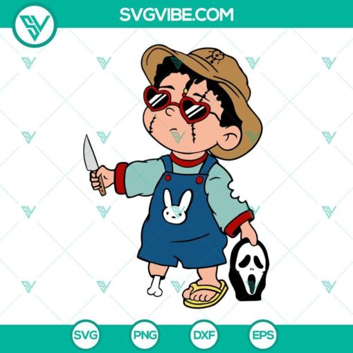 baby benito chucky svg bad bunny halloween ghostface svg png dxf eps cut files 5 mockup