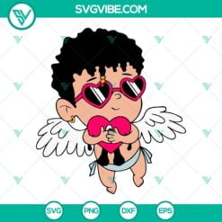 Musics, SVG Files, Valentine's Day, Baby Benito Holding Heart SVG Download, 17