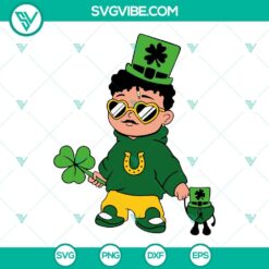 Musics, St Patrick's Day, SVG Files, Bad Bunny Shamrock Glasses SVG Files, Baby 4