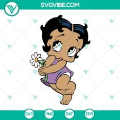 American, SVG Files, Baby Betty Boop Black SVG Files, Cute Afro Baby SVG Files, 19