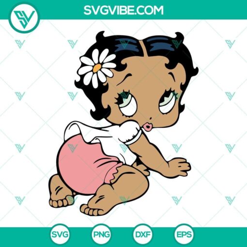 baby betty boop black svg cute afro baby svg baby betty boop african american cartoon svg png dxf eps 9 mockup