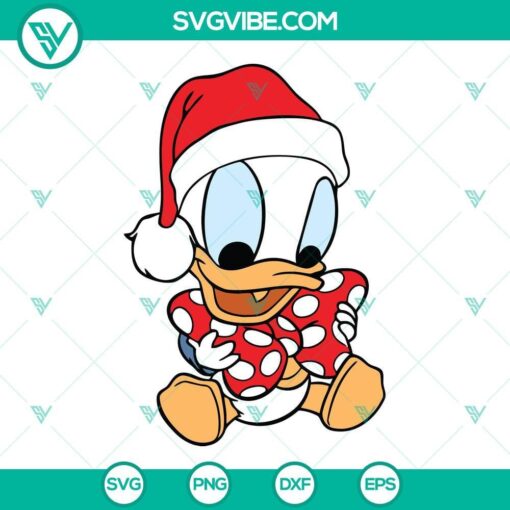 baby daisy duck christmas svg donald duck christmas svg png dxf eps cut files 8 mockup