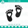 Baby feet heart embroidery file, perfect for newborn baby projects. Ideal for machine embroidery, cute design for baby clothing.