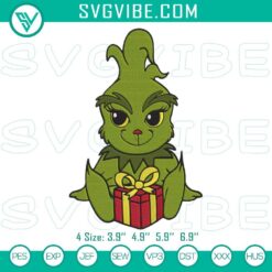 Christmas Embroidery Designs, Embroidery Designs, Baby Grinch Christmas Gift 11