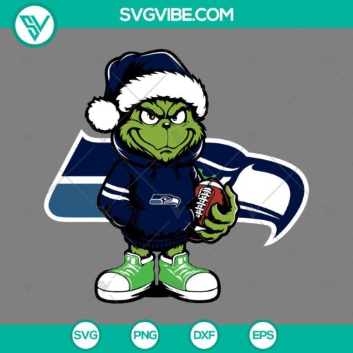 baby grinch seattle seahawks with santa hat svg png eps dxf files mockup