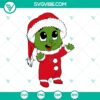 Baby Grinch Christmas SVG bundle featuring little Santa design for download. Ideal for festive projects.