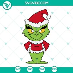 Christmas, SVG Files, Baby Grinch SVG Image, Grinch Christmas SVG File, Chibi 2