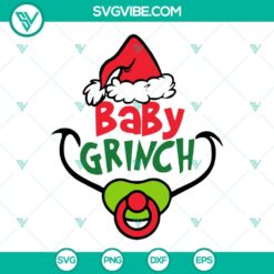 Christmas, SVG Files, Baby Grinch SVG Download, Grinch Christmas SVG Image PNG 23