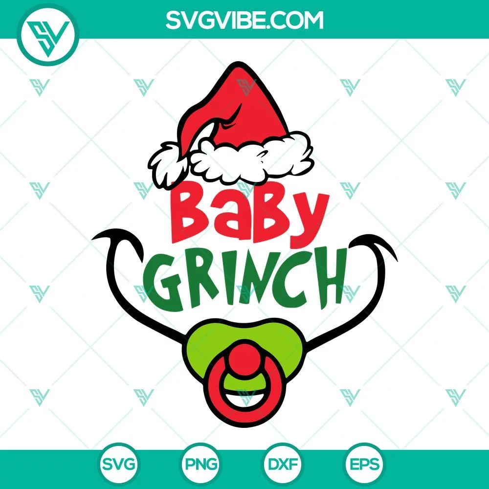 Christmas, SVG Files, Baby Grinch SVG Download, Grinch Christmas SVG Image PNG 1