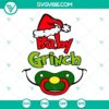 Baby Grinch SVG with Grinch Face, Christmas theme PNG DXF EPS files for crafting projects.
