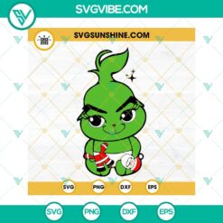 Christmas, SVG Files, Baby Grinch SVG Image, Grinch Christmas SVG File, Chibi 3