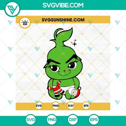 baby grinch svg grinch svg baby christmas svg cricut silhouette files 2 mockup