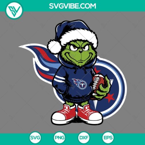 baby grinch tennessee titans with santa hat svg png eps dxf files mockup