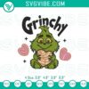 Baby Grinch hugging Conchas cake embroidery file, adorable Christmas design for crafts and projects.