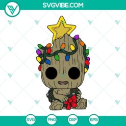 Baby Groot Christmas Tree SVG Image, Guardians Of The Galaxy Christmas SVG Download PNG EPS DXF