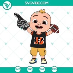 Sports, SVG Files, Baby JJ Cocomelon Cleveland Browns SVG Image PNG DXF EPS 4