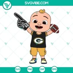 Sports, SVG Files, Baby JJ Cocomelon Jacksonville Jaguars SVG Files PNG DXF EPS 4