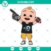 Baby JJ Cocomelon Los Angeles Rams SVG files for Cricut with PNG, DXF, and EPS formats. Perfect for DIY projects.