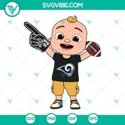 Sports, SVG Files, Baby JJ Cocomelon New York Jets SVG Files PNG DXF EPS Cricut 3