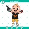 Baby JJ Cocomelon Washington Commanders SVG design for Cricut crafting, digital download in PNG, DXF, and EPS formats.