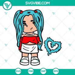 Baby Karol G 2022 SVG Download Bundle 2 Designs, Karol G Red Hair SVG Files PNG 2