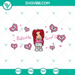 Musics, SVG Files, Baby Karol G Red Hair Full Wrap SVG Download, Karol G Red 10