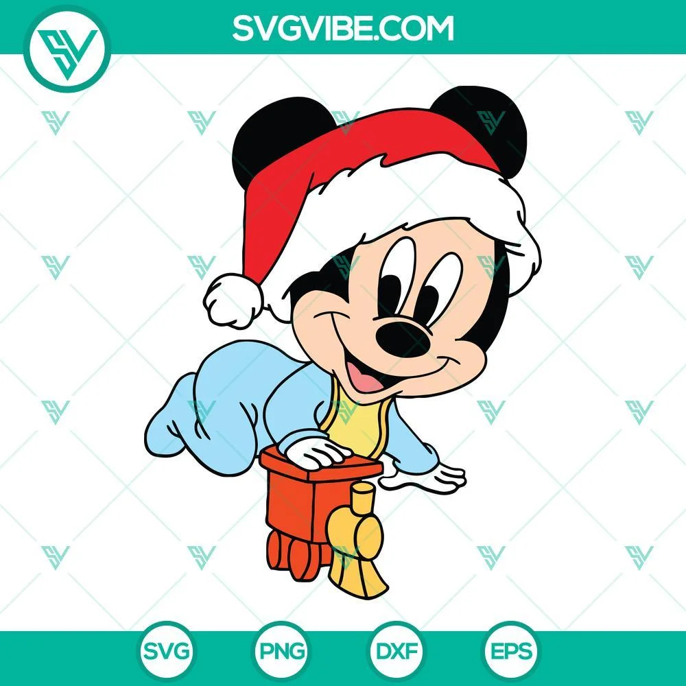 Christmas, Disney, SVG Files, Baby Mickey Mouse SVG Files, Christmas Baby 1