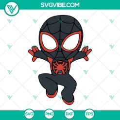 baby miles morales svg bundle spider man svg black spider man svg png dxf eps 6 mockup 1